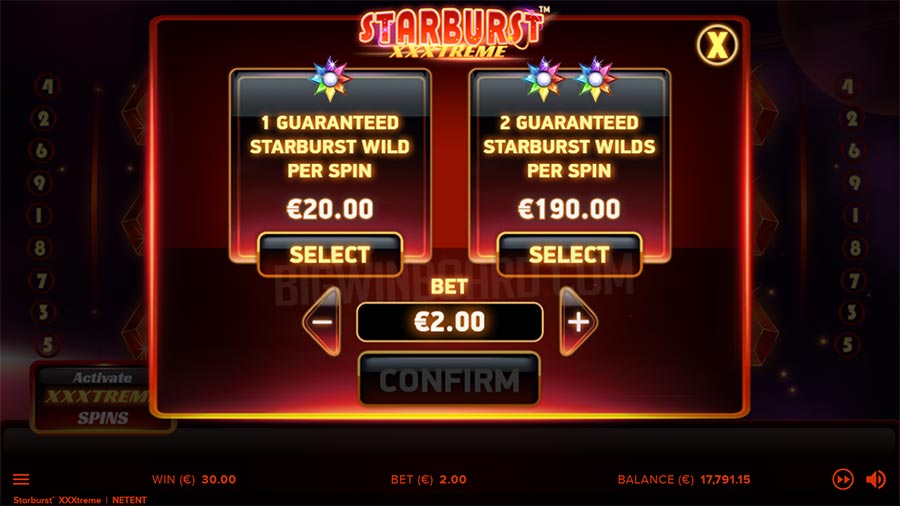 starburst xxxtreme slot