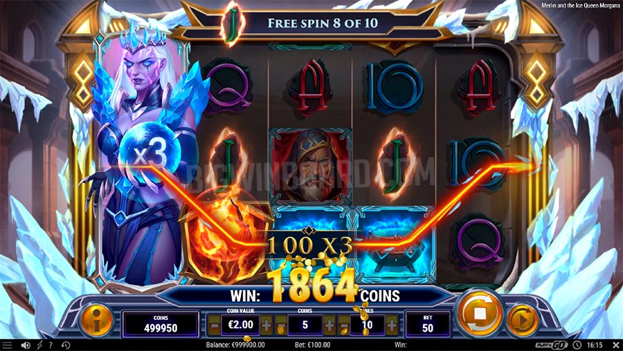 merlin ice queen morgana slot