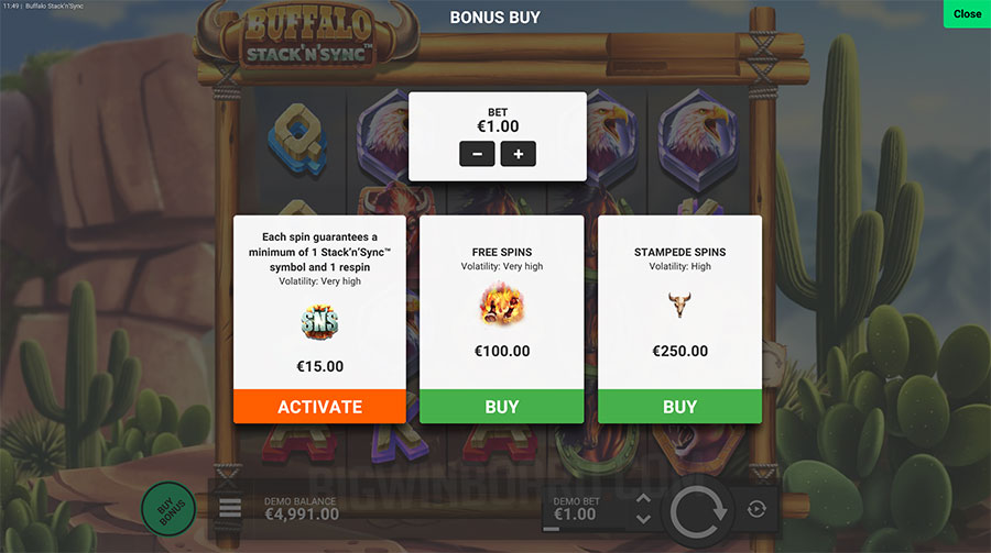 Buffalo Stack ‘n’ Sync slot