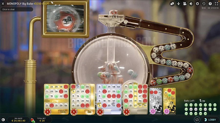 Monopoly Big Baller live casino game