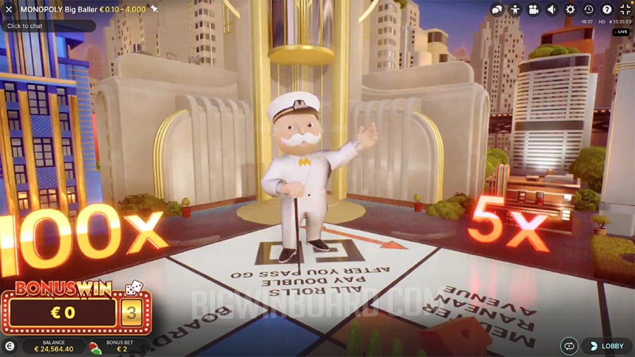 Monopoly Big Baller live casino game