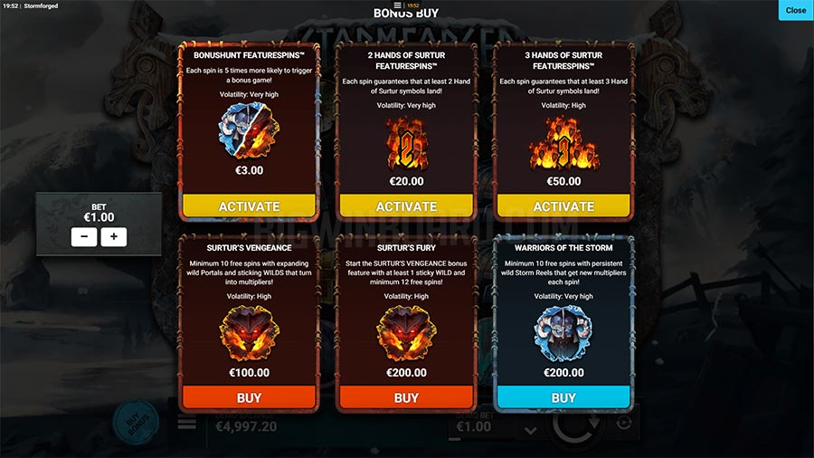 Stormforged slot