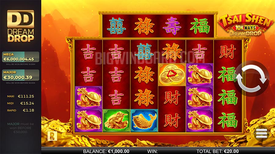 Tsai Shen 10K Ways Dream Drop slot