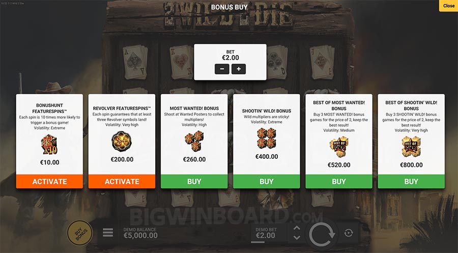 2 Wild 2 Die slot