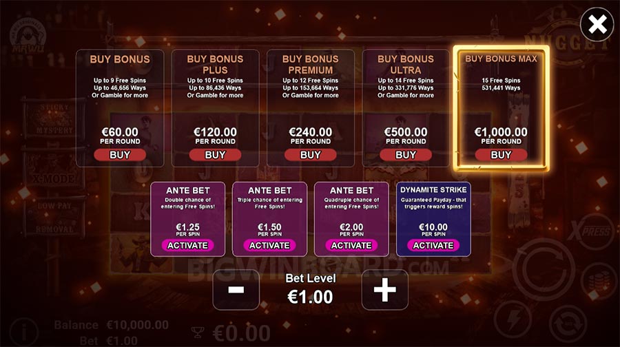 Nugget slot