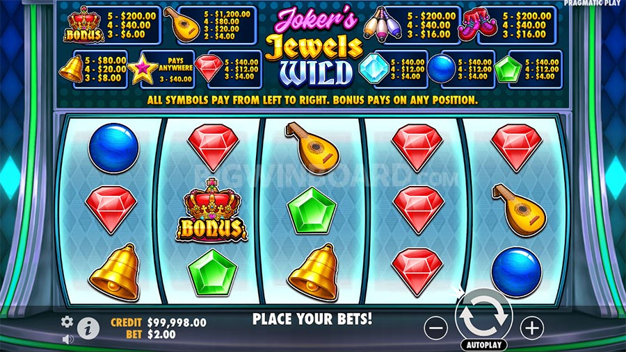 Joker's Jewels Wild slot by Pragmatic Play