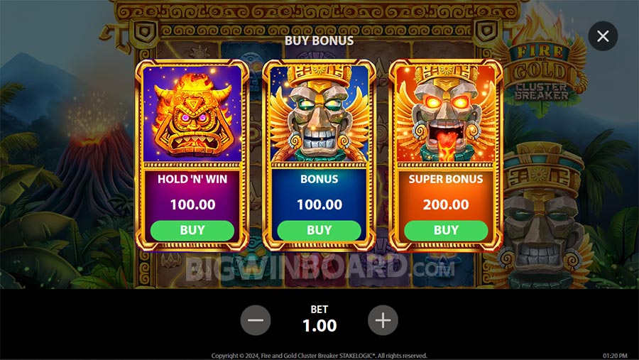 Fire and Gold Cluster Breaker slot
