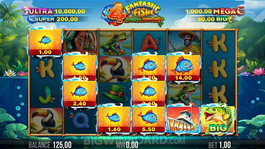 4 Fantastic Fish Amazon Adventure slot