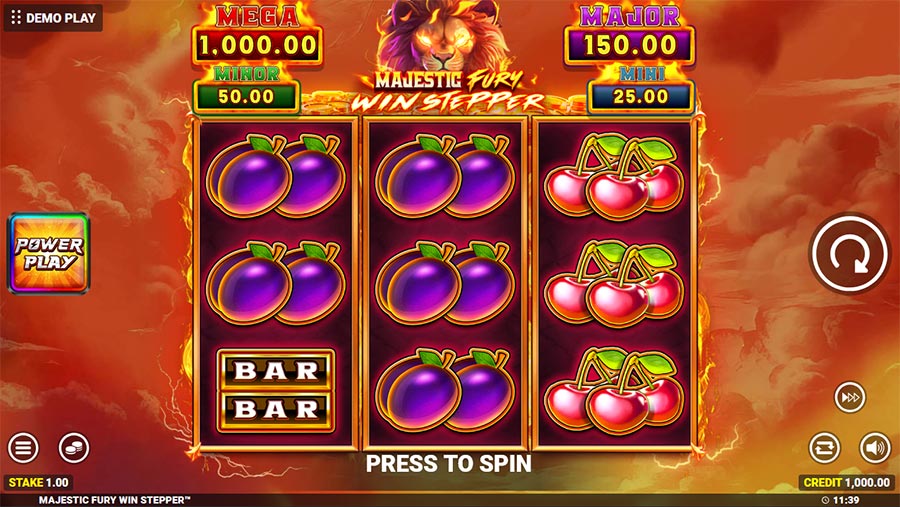 Majestic Fury Win Stepper slot