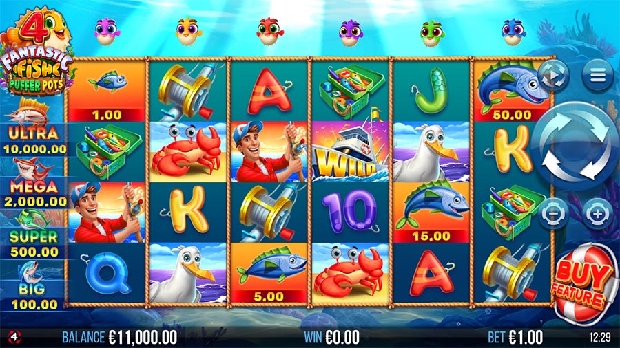 4 Fantastic Fish Puffer Pots slot