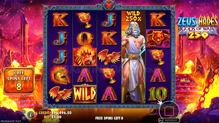 Zeus vs Hades Gods of War 250 slot