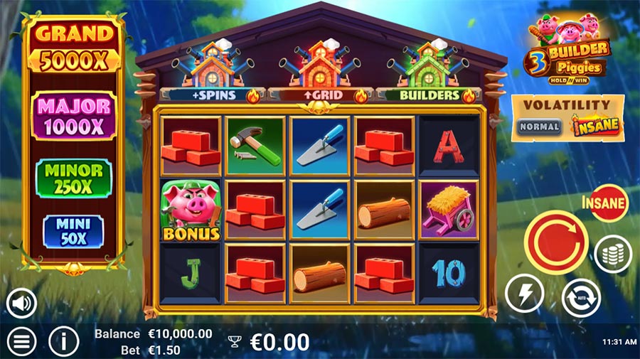3 Builder Piggies slot