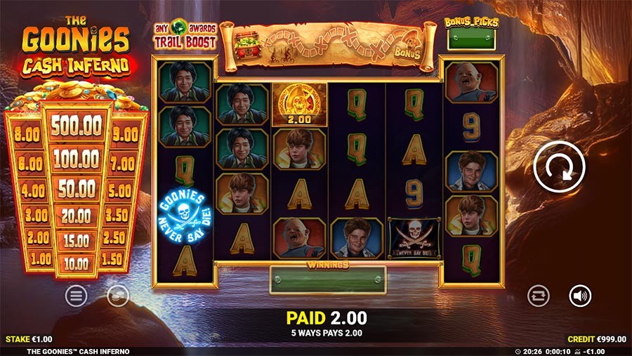 The Goonies Cash Inferno slot